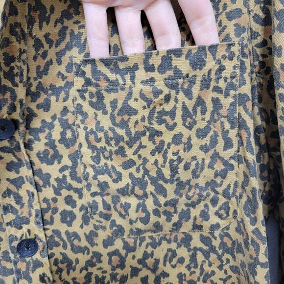 Zara Woman Leopard Print Blouse Medium Lyocell Hi Lo 690 - Picture 4 of 12